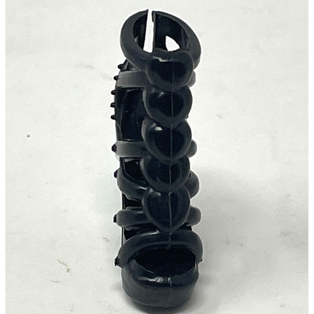 Barbie Doll‎ Black Spiky Strappy High Heel Hearts - ONE SINGLE SHOE REPLACEMENT